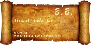 Biebel Beáta névjegykártya